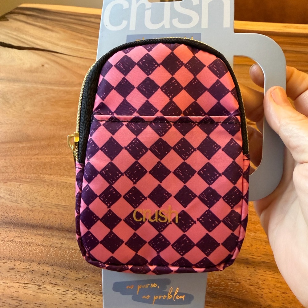 Crush Pink and Purple Checkered Mini Bag